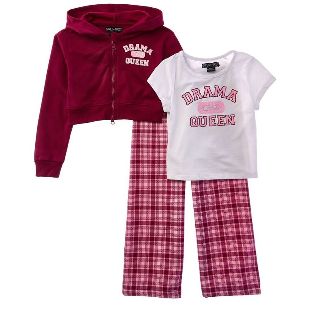 Freestyle Girls  Drama Queen 3Pc Lounge Set, Red